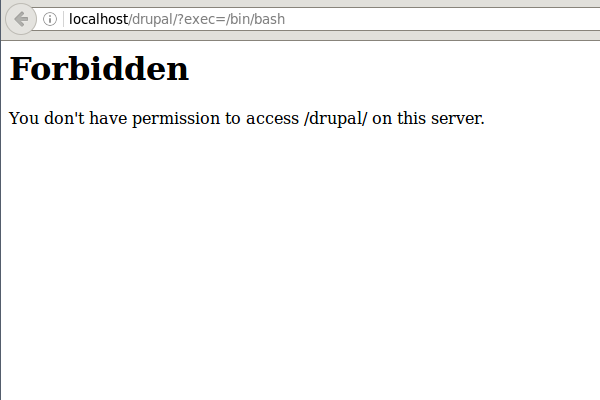 Drupal Forbidden Screenshot